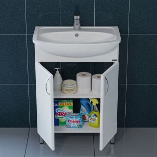 Тумба под раковину СанТа Сити 201075 60см белый